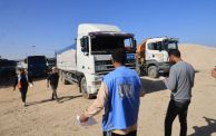 شاحنة مساعدات تابعة للأمم المتحدة في قطاع غزة.