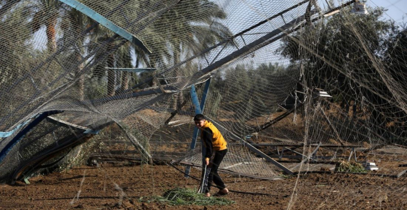 ملعب المعمورة في مخيم المغازي وسط قطاع غزة