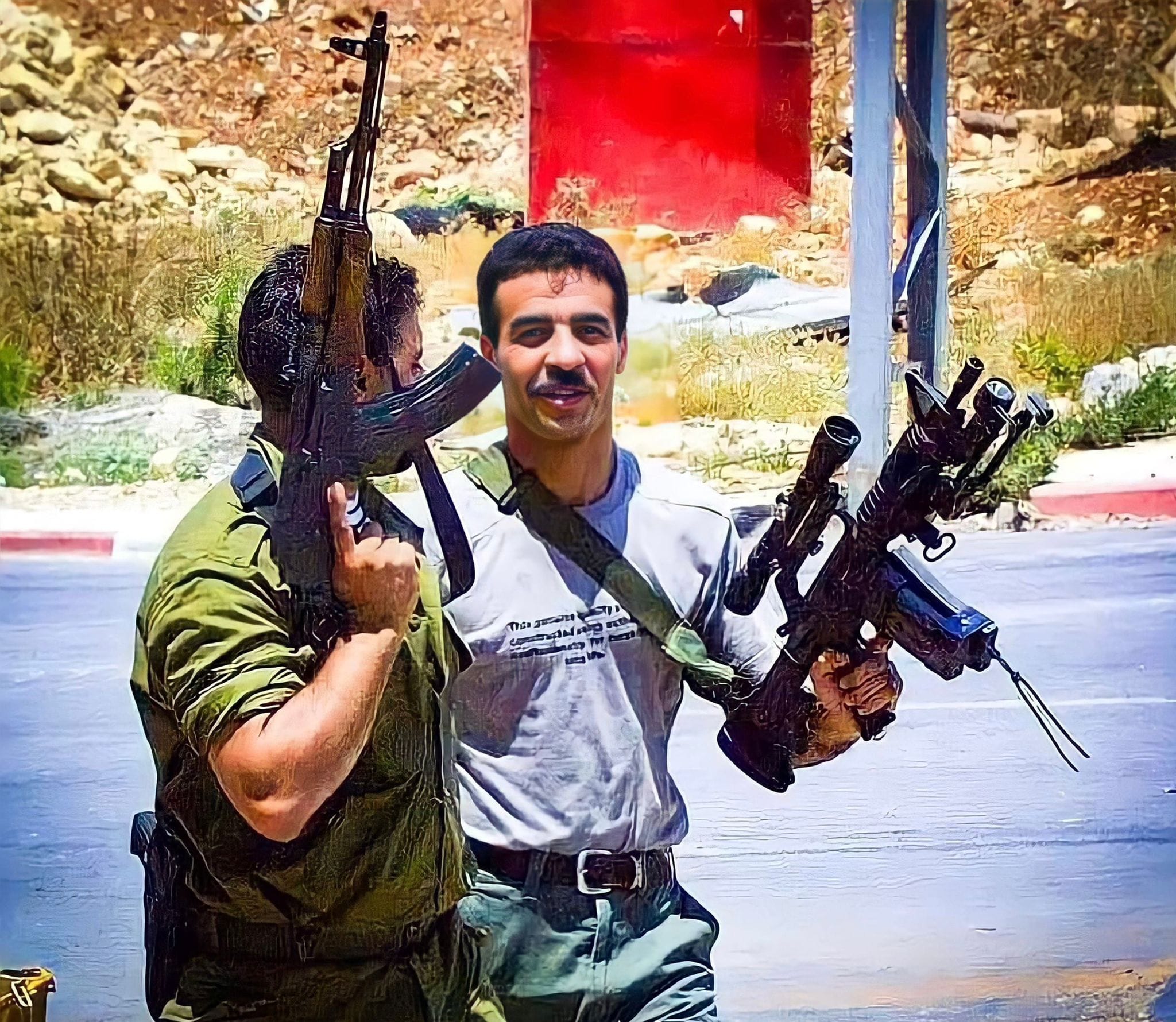 ناصر أبو حميد أثناء أحداث انتفاضة الأقصى