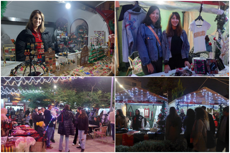 صور من سوق الميلاد السنوي في ساحة دار بلدية رام الله