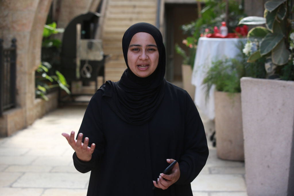 مراسلة "الترا فلسطين" الصحافية شذا حنايشة (Issam Rimawi/ Getty)