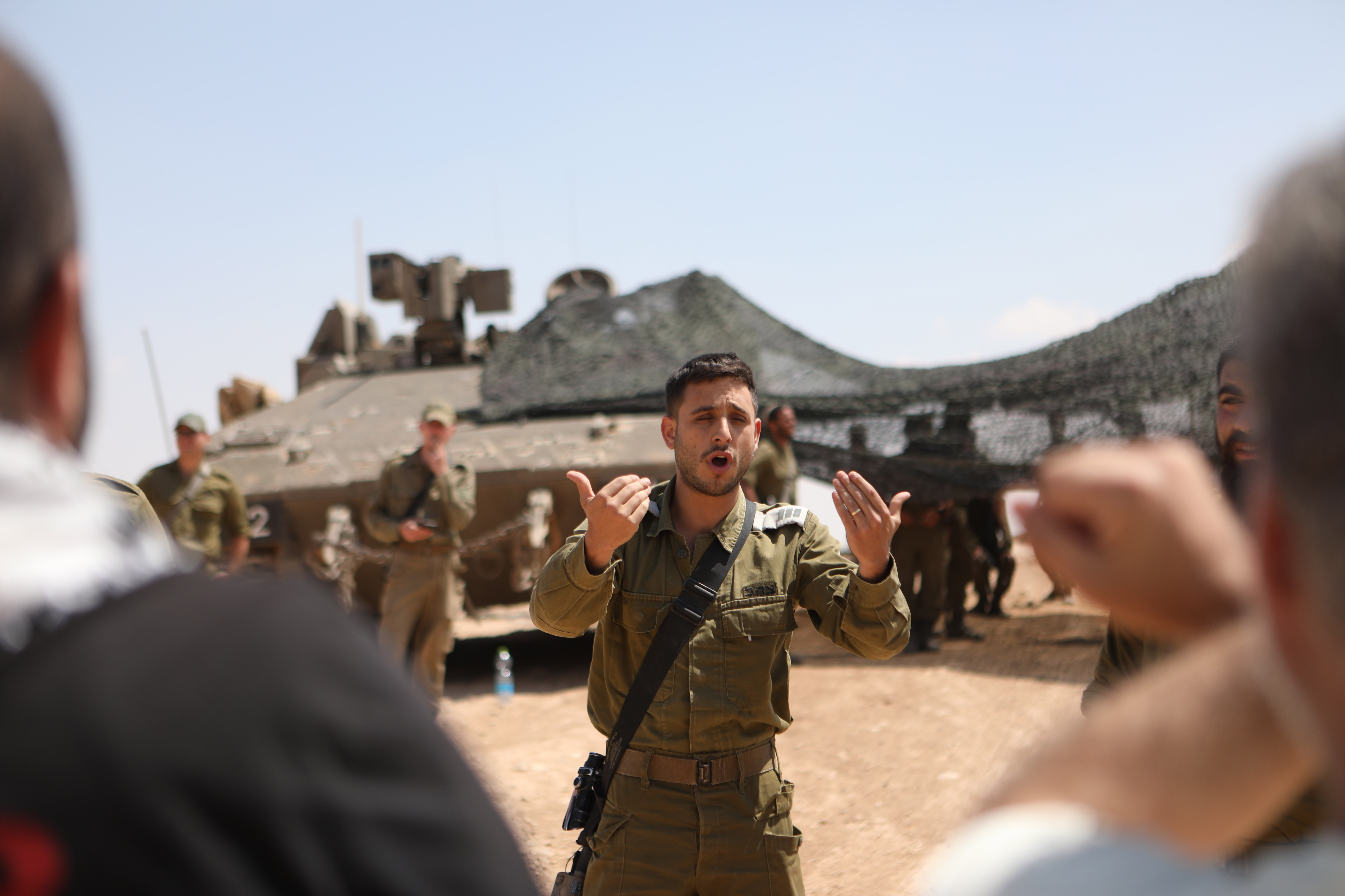 خلال تدريبات عسكرية إسرائيلية في مسافر يطا قبل أسبوعين (gettyimages)