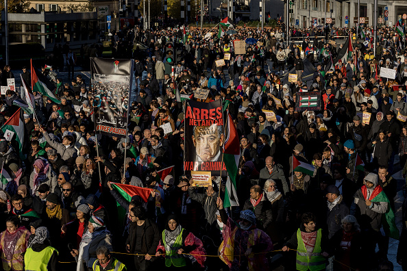 مظاهرة في بلجيكا دعمًا لفلسطين