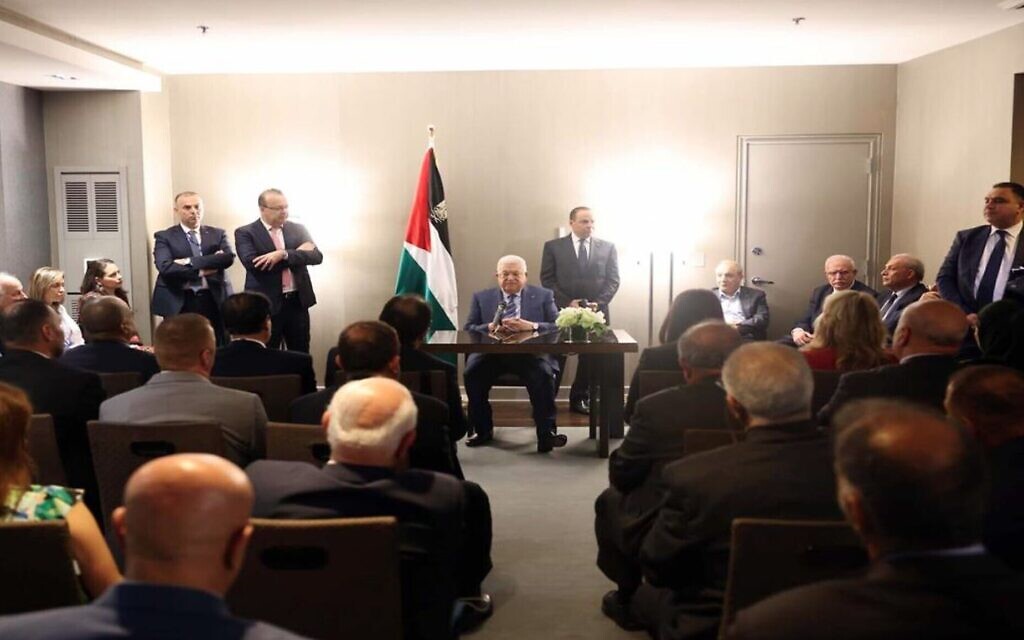 لقاء جمع الرئيس عباس بفلسطينيين من أصل أمريكي