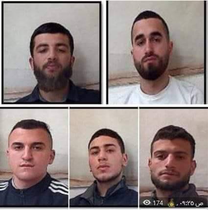 أفراد خليّة حماس الخمسة، وفقًا لبيان جهاز الشاباك الإسرائيلي