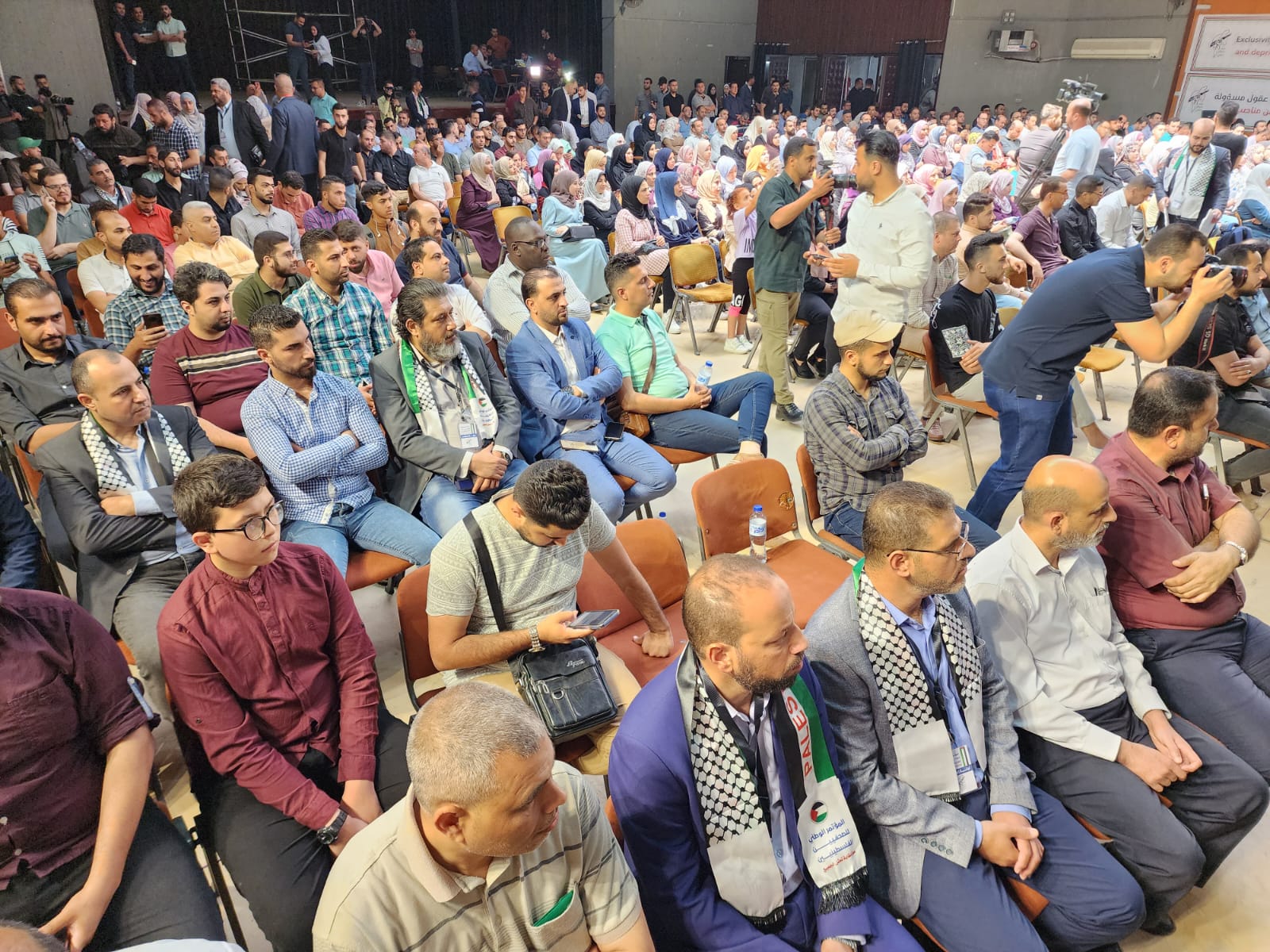 مؤتمر صحفيين في غزة