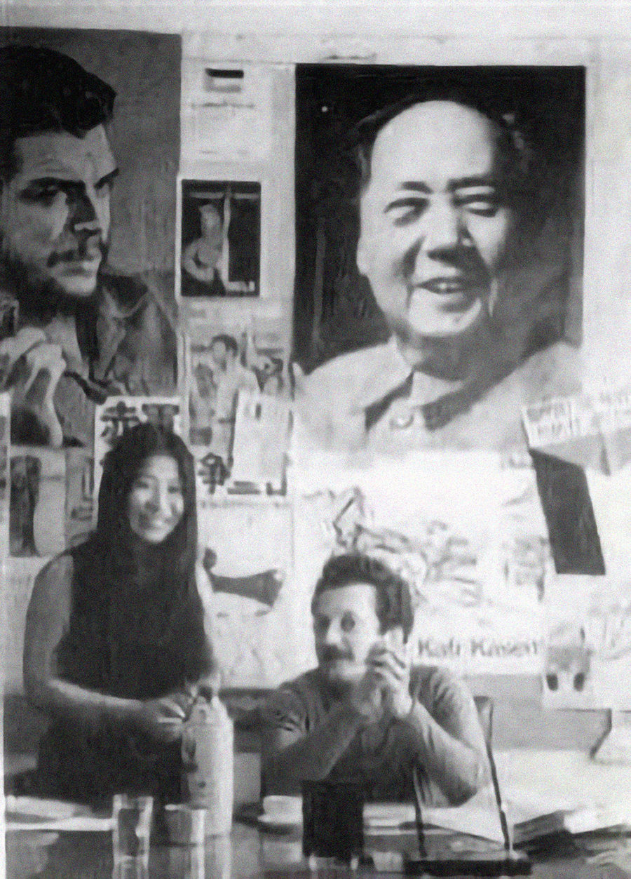 فوساكو شيغينوبو مع غسان كنفاي (1972)