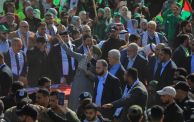 يحيى السنوار في احتفال ذكرى الانطلاقة في ساحة الكتيبة انطلاقة حماس
