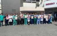 وقفة سابقة لأطباء البورد الفلسطيني في قطاع غزة 