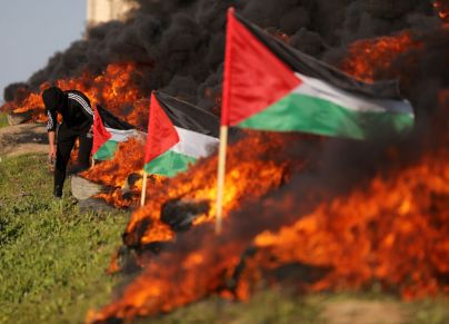 تظاهرات غضب شرق غزة بعد جريمة نابلس - Majdi Fathi/ Getty Images