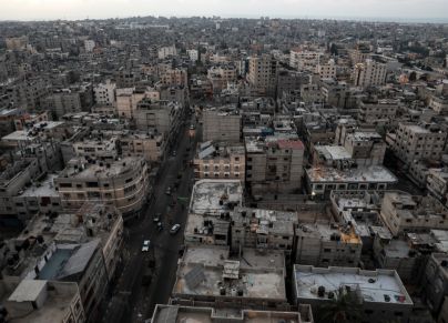 مشهد عام لمدينة خانيونس جنوب قطاع غزة - Majdi Fathi/Getty Images