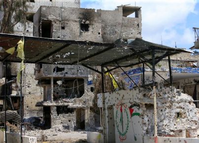 من آثار القتال الأخير في مخيم عين الحلوة - MAHMOUD ZAYYAT/ Getty Images