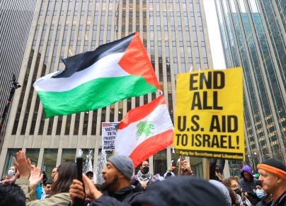 احتجاجات في نيويورك ضد بايدن بشان غزة