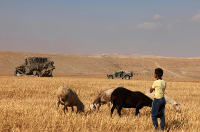 خلال تدريبات عسكرية إسرائيلية في مسافر يطا قبل أسابيع (gettyimages)