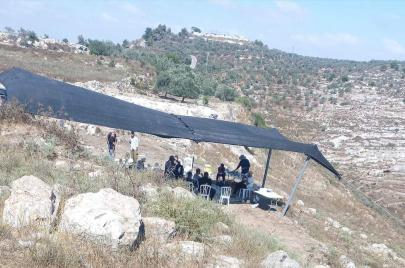حفريات إسرائيلية في خربة تبنة شمال رام الله 