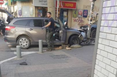 صورة من مكان حادث السير في تل ابيب 