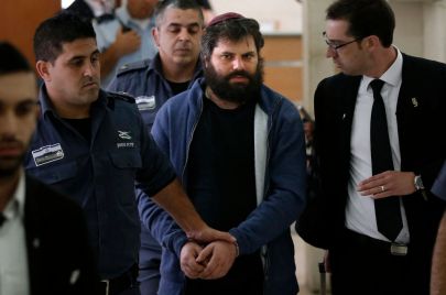 الإرهابي يوسف بن داود في المحكمة المركزية في القدس. 19 أبريل 2016