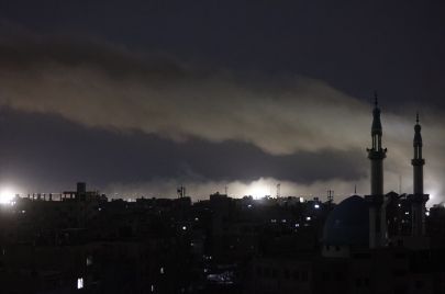 غارة إسرائيلية على رفح جنوب قطاع غزة 