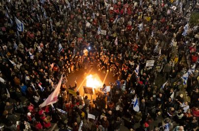 مظاهرة في تل أبيب ضد نتنياهو