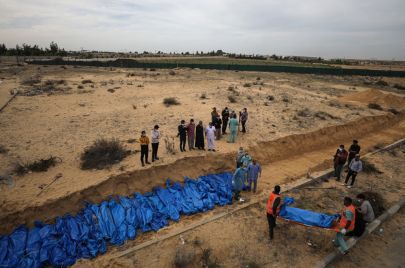 مقبرة جماعية في غزة