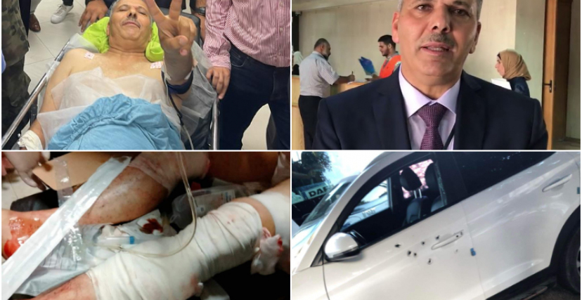ناصر الدين الشاعر من داخل المستشفى بعد إصابته