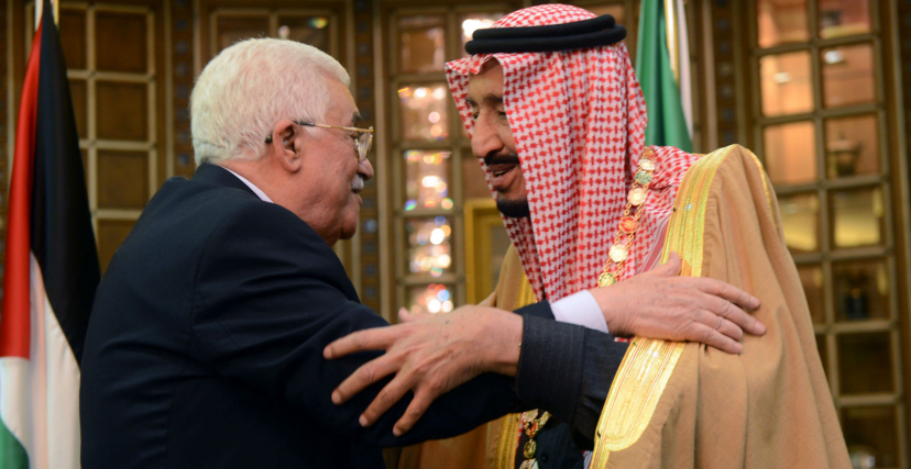 الرئيس محمود عباس والملك السعودي سلمان بن عبد العزيز