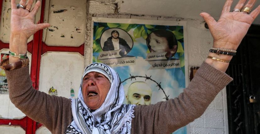 سيّدة أثناء تشييع الشهيد عبد الفتاح خروشة في نابلس - ZAIN JAAFAR/ Getty Images 