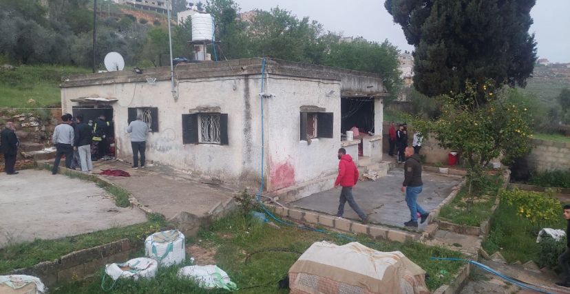 المنزل الذي أحرقه المستوطنون في سنجل - محمد غفري (الترا فلسطين)