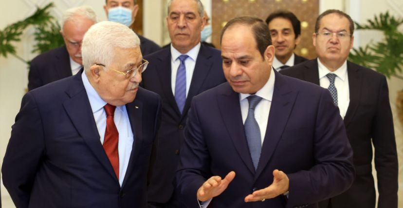 محمود عباس وعبد الفتاح السيسي
