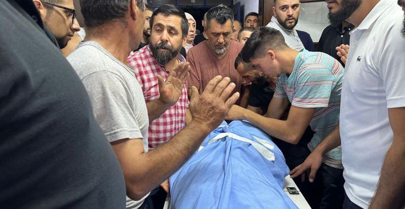 جثمان الشهيد قصي معطان في مستشفى رام الله الحكومي