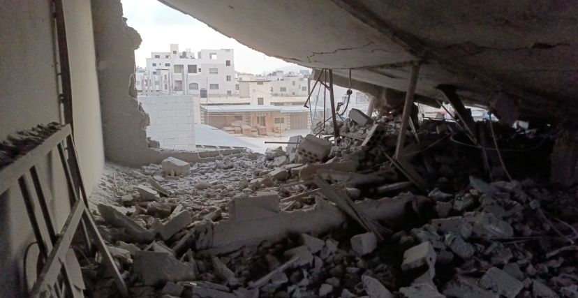 منزل الشهيد عبد الفتاح خروشة في نابلس، بعد أن هدمته قوات الاحتلال 