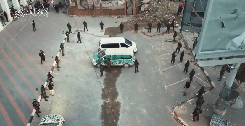 لقطة مأخوذة من فيديو نشرته كتائب القسام