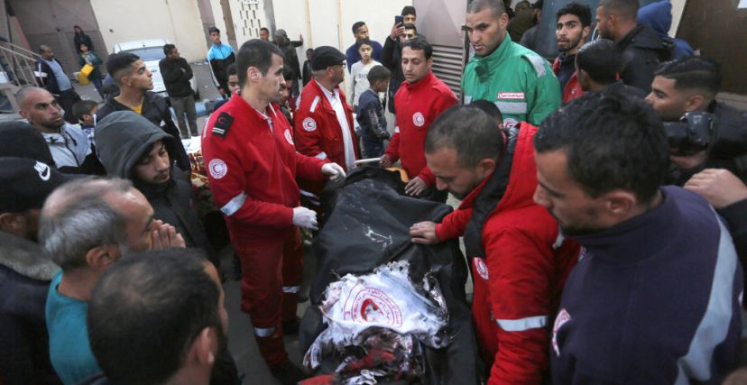 استشهد 4 ضباط إسعاف في غارة إسرائيلية. 10 يناير 2024