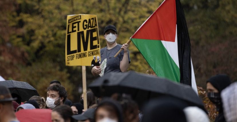 احتجاجات مؤيدة لفلسطين في مدينة واشنطن