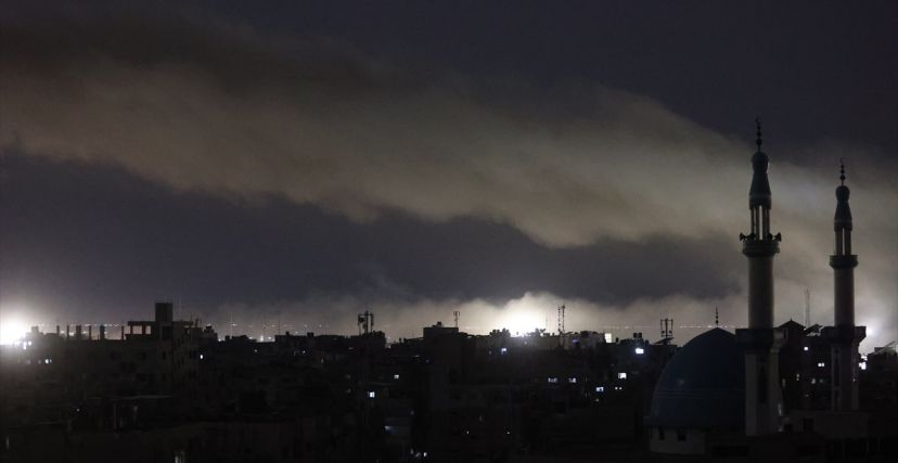غارة إسرائيلية على رفح جنوب قطاع غزة 
