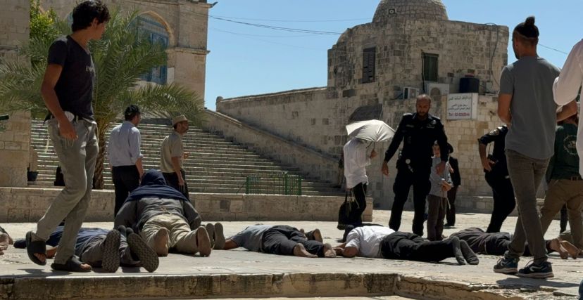 مستوطنون يؤدون السجود الملحمي في المسجد الأقصى