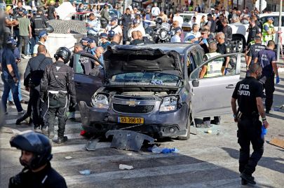 من مكان عملية الدهس (getty images)