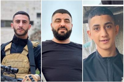 ارتقى الشهداء الثلاثة (صهيب عدنان الغول، ومحمد بشار عويس، وأشرف مراد السعدي) شمال جنين، بعد قصف إسرائيلي استهدف مركبتهم