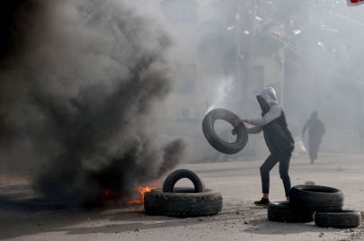 من المواجهات في مخيم الفارعة -  Issam Rimawi/Getty Images